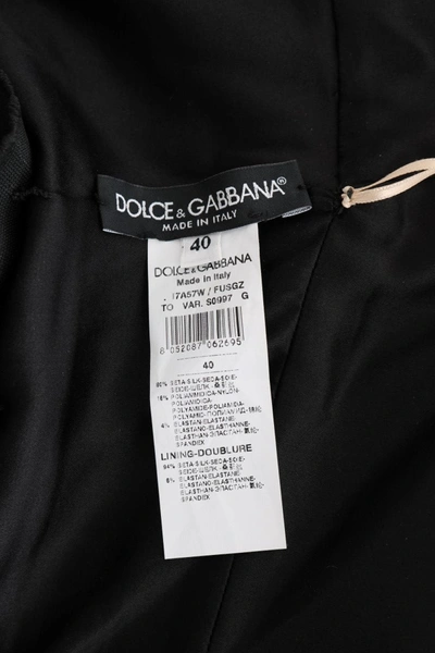 Shop Dolce & Gabbana Gold And Black Silk Stretch Bodysuit Women's Romper
