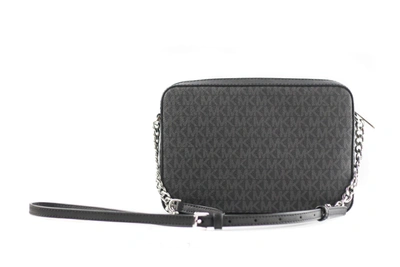 Shop Michael Kors Jet Set Large East West Saffiano Leather Crossbody Bag Handbag [black Women's Signature