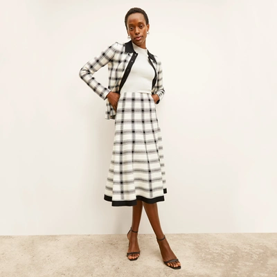 Shop M.m.lafleur The Marlowe Skirt - Eco 365knit In Bold Check