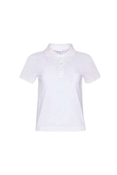 Shop Danielle Guizio Ny Guizio X Champion Polo Shirt In White