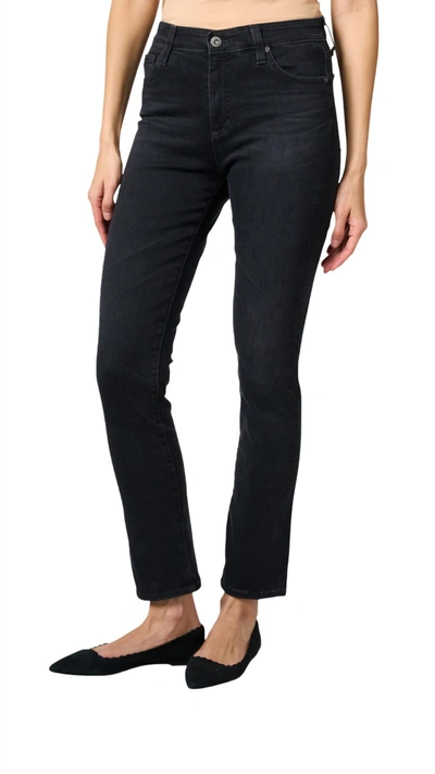 Shop Ag Mari Straight Jean In Charcoal In Pink