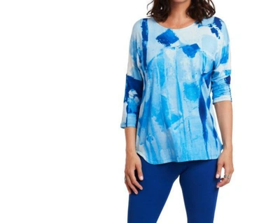 Shop Claire Desjardins Blue Jeans Blue 3/4 Sleeve Top
