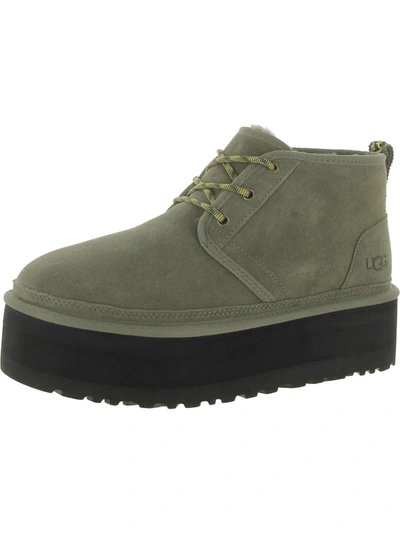 Shop Ugg Neumel Womens Slip On Bootie Ankle Boots In Green