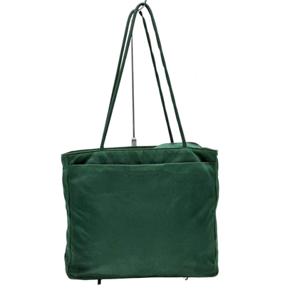 Shop Prada Tessuto Synthetic Shoulder Bag () In Green