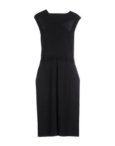 Shop Emporio Armani Midi Dress In Black