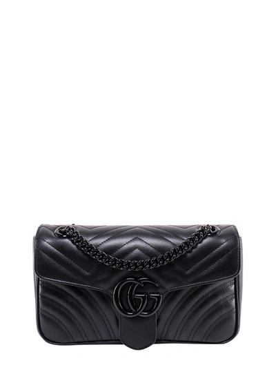 Shop Gucci Matelassé Leather Shoulder Bag With Ton Sur Ton Gg Logo