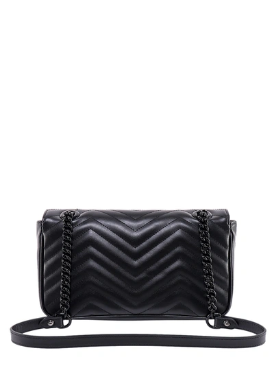 Shop Gucci Matelassé Leather Shoulder Bag With Ton Sur Ton Gg Logo