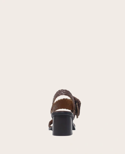 Gentle Souls Madylyn Woven Heel Sandal In Chocolate