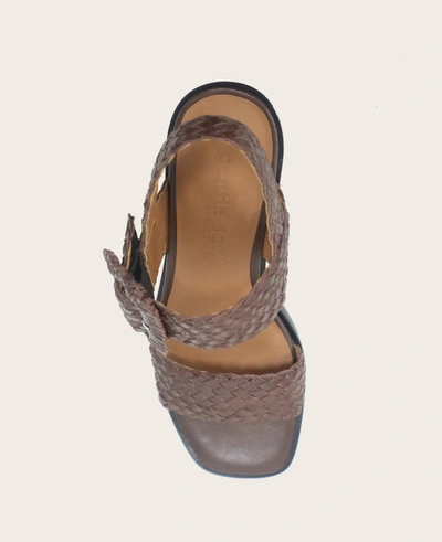 Gentle Souls Madylyn Woven Heel Sandal In Chocolate