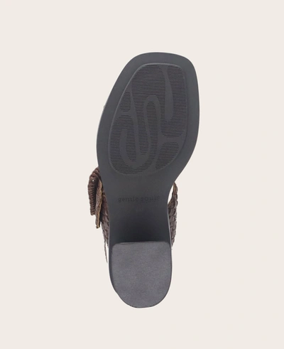 Gentle Souls Madylyn Woven Heel Sandal In Chocolate