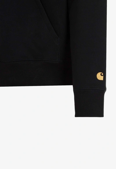 Shop Carhartt Chase Hooded Sweatshirt In Black
