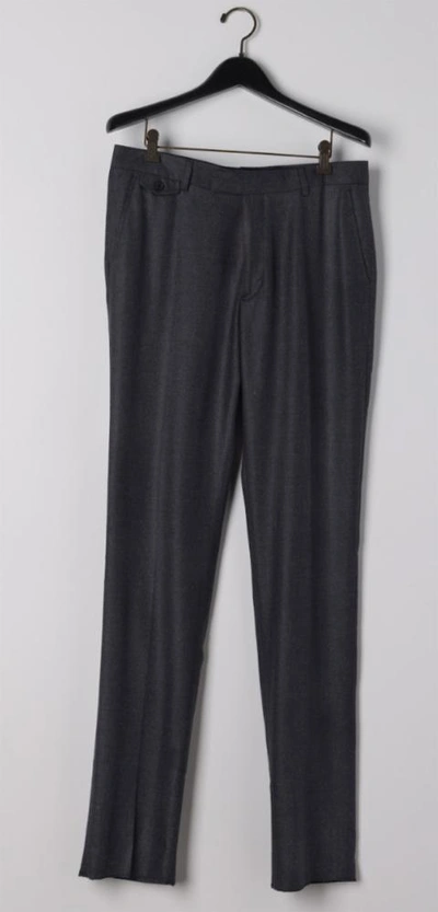 Billy Reid Flat Front Trouser - Charcoal In Charcoal