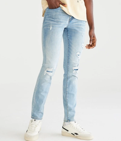 Shop Aéropostale Mens Super Skinny Premium Max Stretch Jean With Coolmaxar Technology In Blue