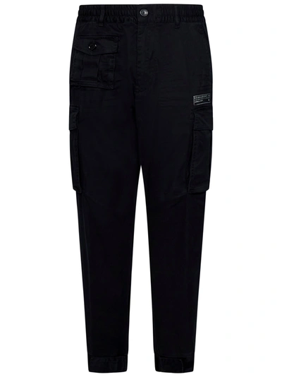 Shop Dsquared2 Urban Cyprus Cargo Trousers In Nero