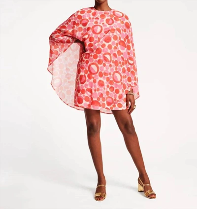 Shop Frances Valentine Bree Mini Dress In Pink Prosecco Print In Multi