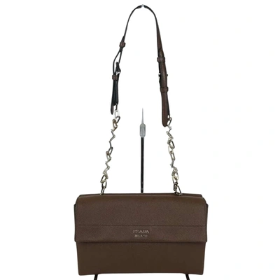 Shop Prada Saffiano Leather Shopper Bag () In Brown