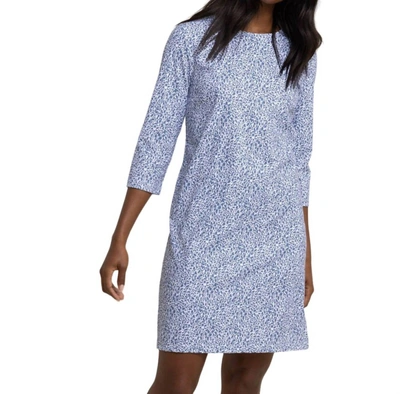 Shop Southern Tide Leira That Floral Feeling Print Performance Dress In Coronet Blue