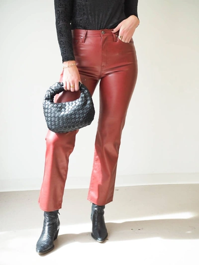 Shop Pistola Faux Leather Cassie Pant In Carmine In Pink