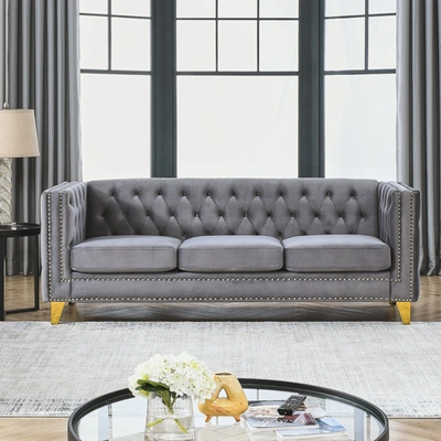 Simplie Fun Velvet Sofa For Living Room