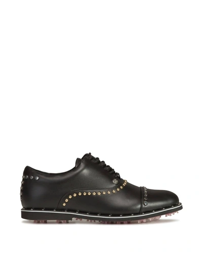 G/fore Ladies Welt Stud Gallivanter Golf Shoes In Black In Black
