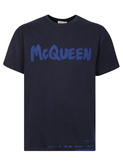 Shop Alexander Mcqueen T-shirts In Blue