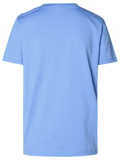 Shop Balmain Light Blue Cotton T-shirt