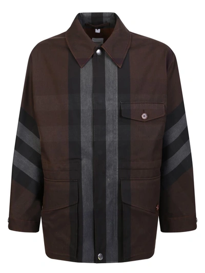 Shop Burberry Jackets In Brown