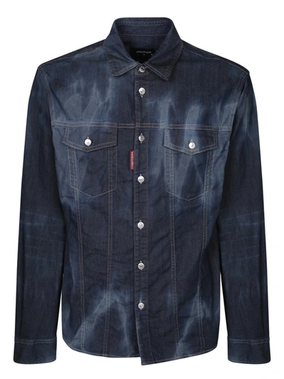 Dsquared2 Cotton Shirt In Blue