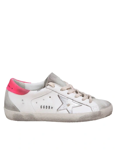 Shop Golden Goose Leather And Suede Sneakers In White/ice