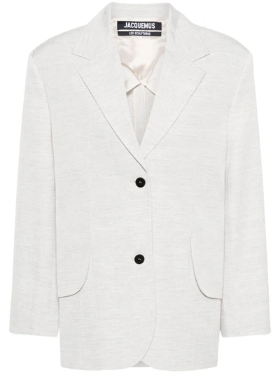 Shop Jacquemus Jacket In Light Grey