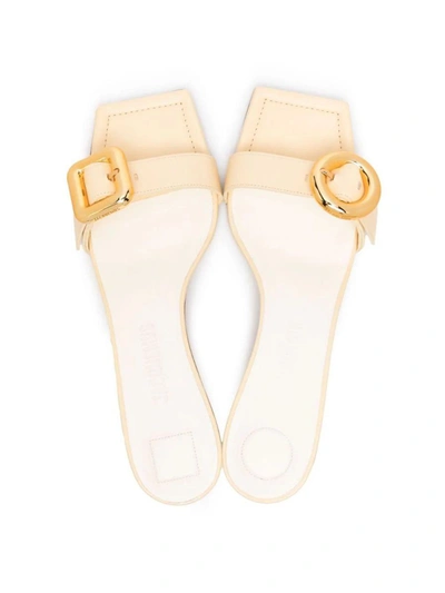 Shop Jacquemus Mules In Ivory