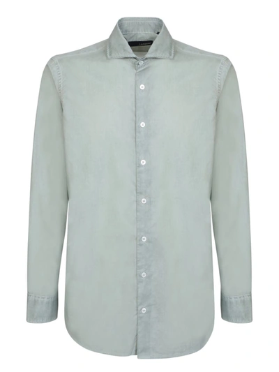 Lardini Mint Green Cotton Shirt In Green