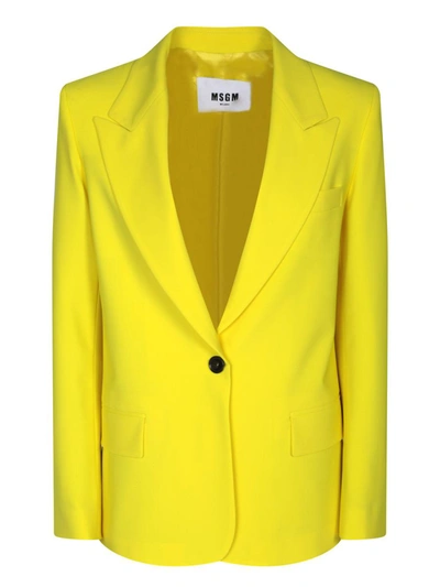 Shop Msgm Jackets In Yellow