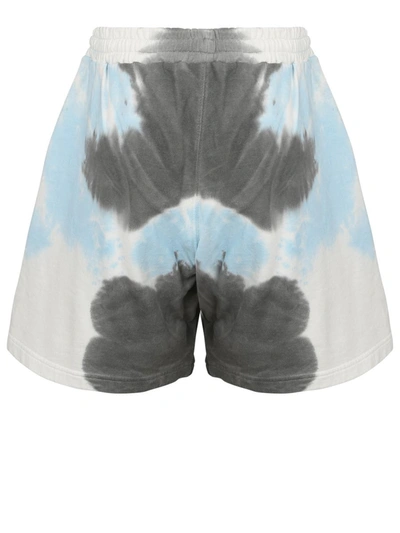 Msgm Tie Dye Pattern Bermuda In Blue