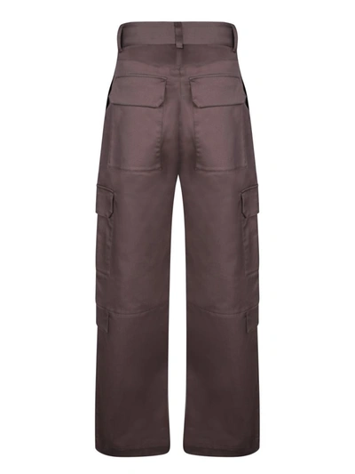 Shop Msgm Trousers In Brown