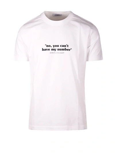 Shop Off-white T-shirt Quote Number In Cotone