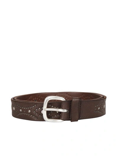 Shop Orciani Belts In Brown