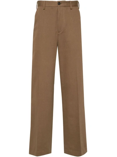 Shop Our Legacy Pants In Olive Broken Sateen