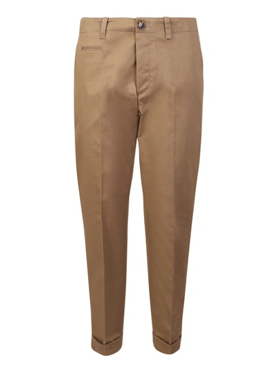 Pt Torino Pant Wool Stretch Back Pockets In Beige