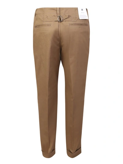 Pt Torino Pant Wool Stretch Back Pockets In Beige