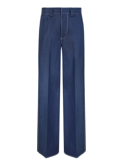 Shop Sunnei Trousers In Blue