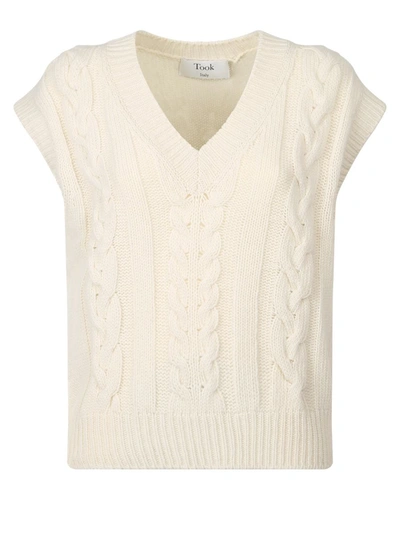 Shop Took Knitted Vest In White