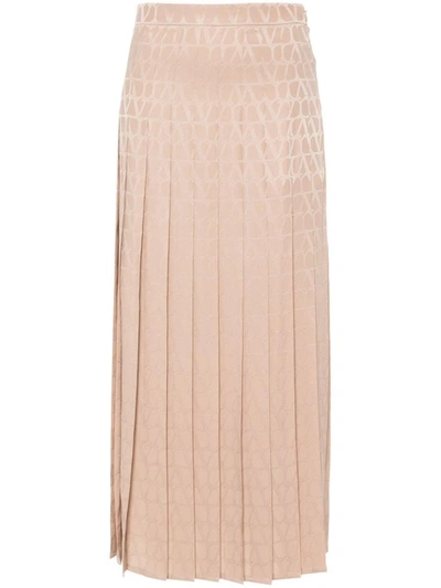 Shop Valentino Pap Skirts In Poudre