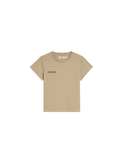 Shop Pangaia Kids' 365 Midweight T-shirt — Birch-beige 9-10yr In Birch Beige