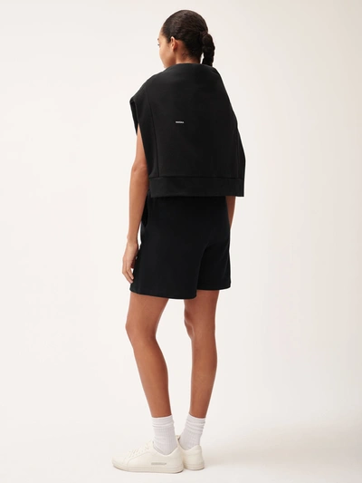 Shop Pangaia Womens 365 Midweight Mid Length Shorts — Twilight Black