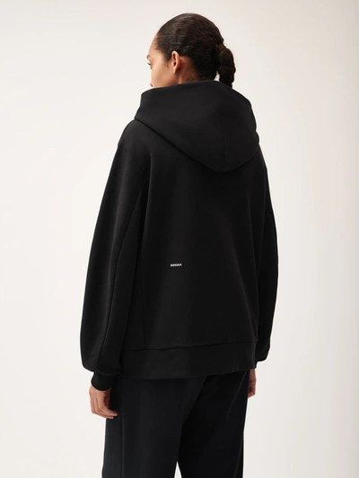 Shop Pangaia 365 Midweight Snap Button Hoodie In Black