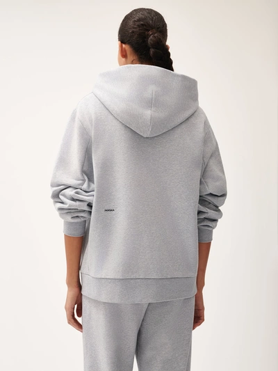 Shop Pangaia 365 Midweight Snap Button Hoodie In Grey Marl