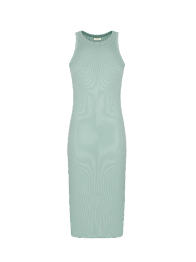 Shop Pangaia Women's 365 Lightweight Rib Tank Dress In Eucalyptus Blue