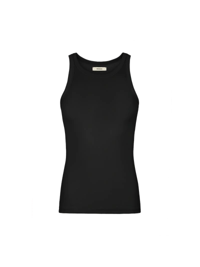 Pangaia Women's 365 Lightweight Rib Tank Top — Black In Black