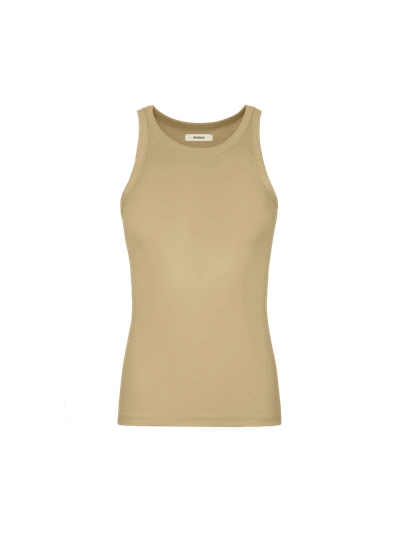 Shop Pangaia Women's 365 Lightweight Rib Tank Top In Maitake Beige